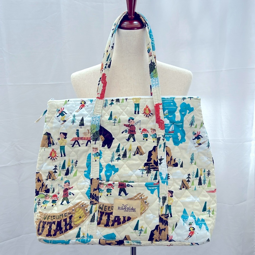 Riley Blake Utah themed quilted tote bag